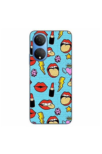 OEM Husa compatibila cu Honor X7 Silicon Gel Tpu Model Pop Art Lips