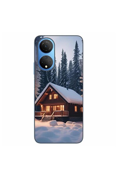 OEM Husa compatibila cu Honor X7 Silicon Gel Tpu Model Peisaj Iarna Cabana