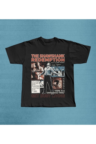 Grafftee Clothing Tricou oversize unisex cu imprimeu Shawshank Redemption