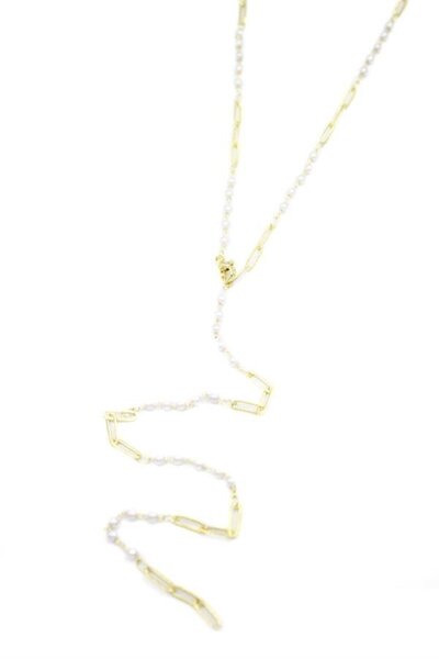 atastore2017 Y necklace with pearl - gold