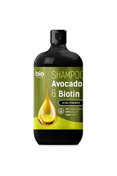 BIONATURE Șampon ultra-fortifiant cu ulei de avocado și biotină, 355 ml