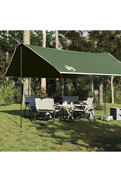 vidaxl Prelata de camping, verde, 430x380x210 cm, impermeabila