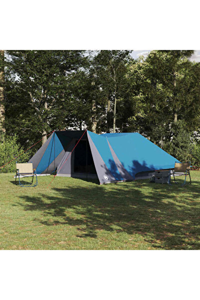 vidaxl Cort Tipi cu acoperis albastru 660 x 456 x 200 cm tafta