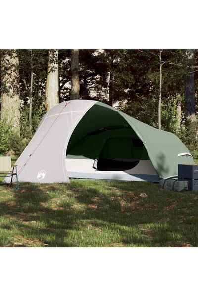 vidaxl Cort de camping cupola pentru 4 persoane, verde, impermeabil