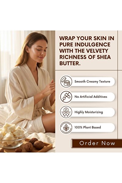 Paiya Organics Raw Unrefined Organic Shea Butter, 200gm | For Skin, Face, Hair & Stretch Marks