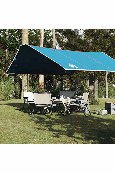 vidaxl Prelata de camping, albastru, 420x440 cm, impermeabila