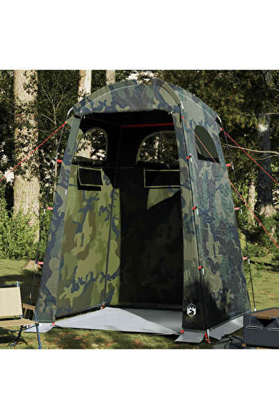 vidaxl Cort de dus, camuflaj, impermeabil