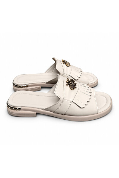 Moldo Shoes Slapi dama florenta Bej, Piele naturala