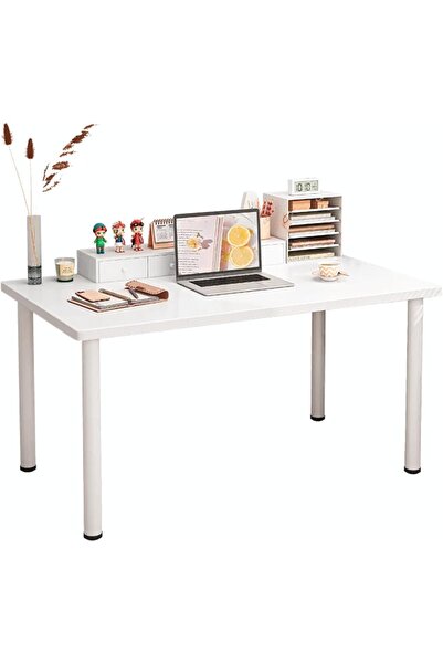 GGEROU All-Purpose White Desk, Multi-Functional Workstation for Home, Office ...