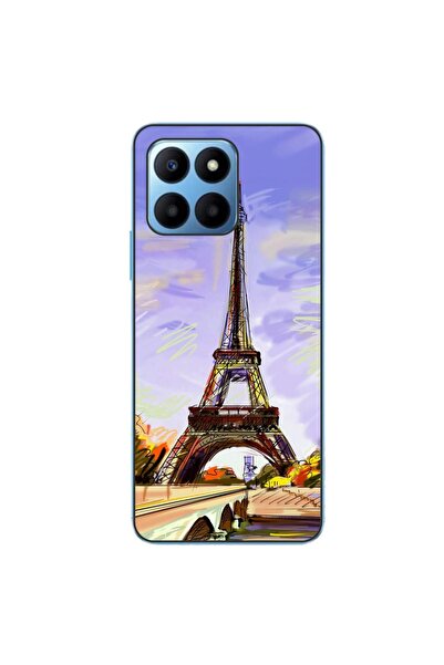 OEM Husa compatibila cu Honor X8 5G Silicon Gel Tpu Model Desen Turnul Eiffel