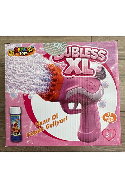 sepetçitoys Bubbles XL Çok Delikli Pilli Köpük Baloncuk Tabancası - Pembe
