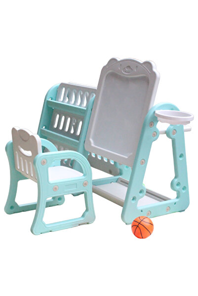 Little Learners - Bookshelf with Board & Chair - Light Green