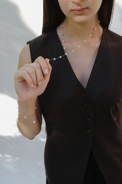 Lisa&Co. Pearl Drip Gold Chain