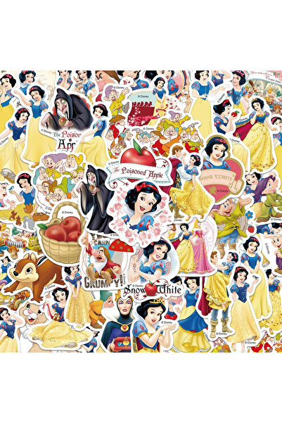 Choice Random 50pcs 10/30/50pcs Cute Snow White Disney Princess Stickers Kawa...