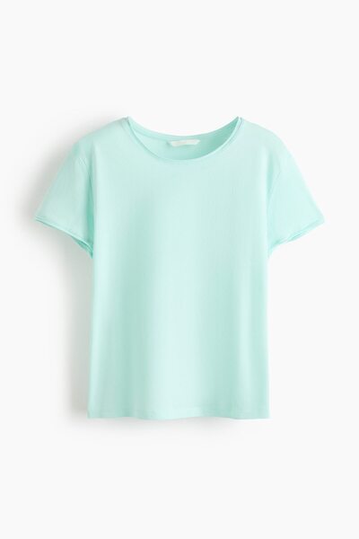 H&M Kıvrık Kenarlı Tişört