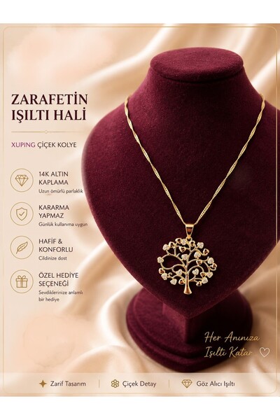 Up Atelier Cm Jewelry Gold Floral Steel Necklace