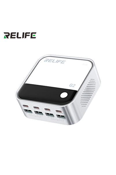 PİYATECH RELIFE Q2 120W 8 portlu GaN şarj cihazı USB type c