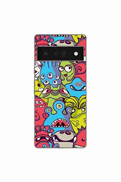 OEM Husa compatibila cu Google Pixel 6 Pro Silicon Gel Tpu Model Squishi Mons...