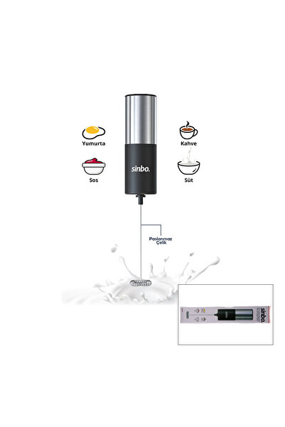 Greathings SİNBO STO-6727 ( PİLLİ ) SÜT KÖPÜRTÜCÜ & KARIŞTIRICI MİNİ MİKSER (...