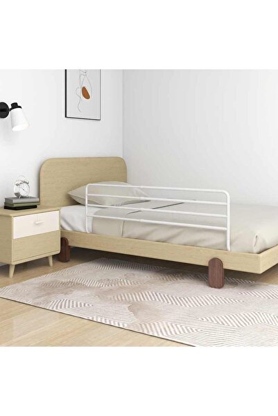 vidaxl Children's bed guardrail, white, (76-137)x55 cm, iron