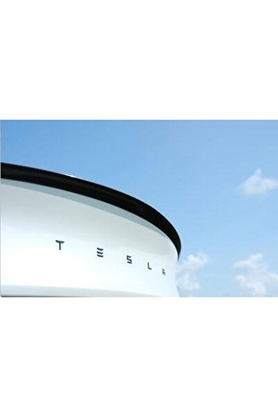 Yıldızan حروف تزيين صندوق السيارة (TESLA) باللون الأسود متوافقة مع طراز TAMGÜ...