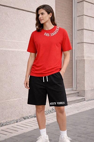 x-compass life Oversize Comfortable Fit Unisex Set Street Mode Sort Thsort Set