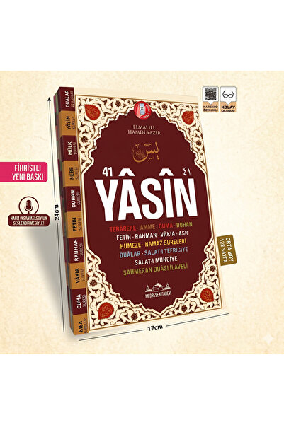 MyReal Karekodlu Sesli 41 Yasin Kitabı - Orta Boy (17x24 cm), Fihristli, 128 ...