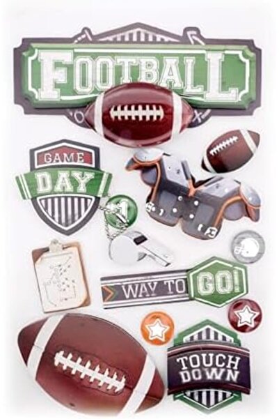 Yıldızan Nzr Beautestore Productions Stdm-0243E 3D Carton Sticker, Football I...