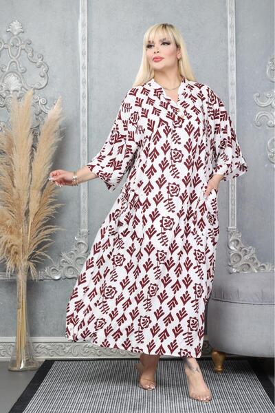 mervemoda Women's large size woven dress