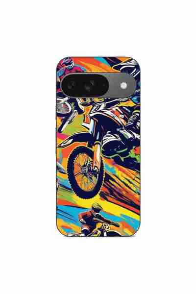 OEM Husa compatibila cu Google Pixel 9 Pro Silicon Gel Tpu Model Motocross Po...