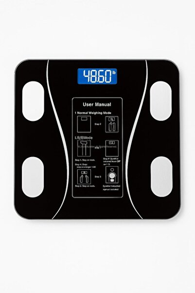 Busstier LCD Ekranlı Elektronik Baskül, Aydınlaltmalı Temperli Cam, Oda Sıcak...