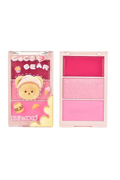 Crocodileskids Paletă de blush, Kevin&Coco, 3 nuanțe, Blush, Iluminator, Cont...