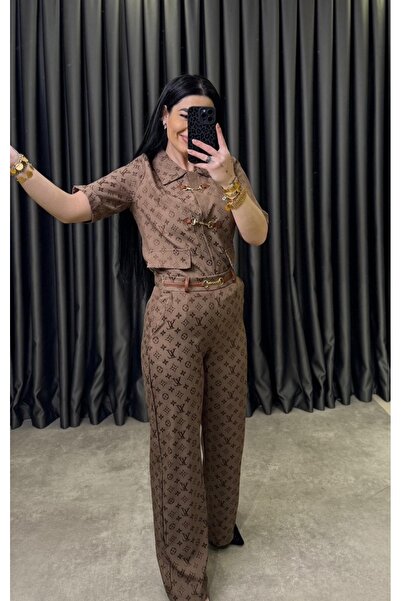 Nisam Crop Blazer Takım