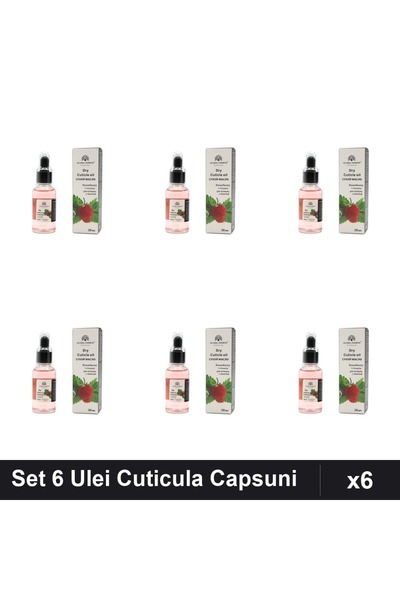 global fashion Set 6 Uleiuri Cuticula cu Pipeta Capsuni 30ml, Ingrijire Unghi...