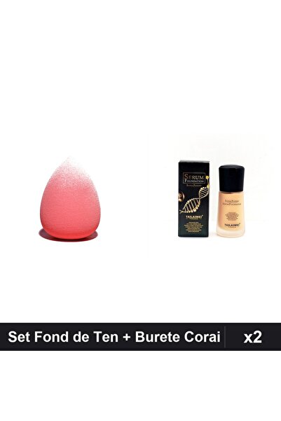 Makeup Set Fond de Ten TLM Serum SPF 15 Nr.106 30ml + Burete Corai, 2 Bucati