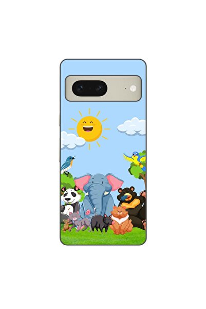 OEM Husa compatibila cu Google Pixel 7 Silicon Gel Tpu Model Prietenii Junglei