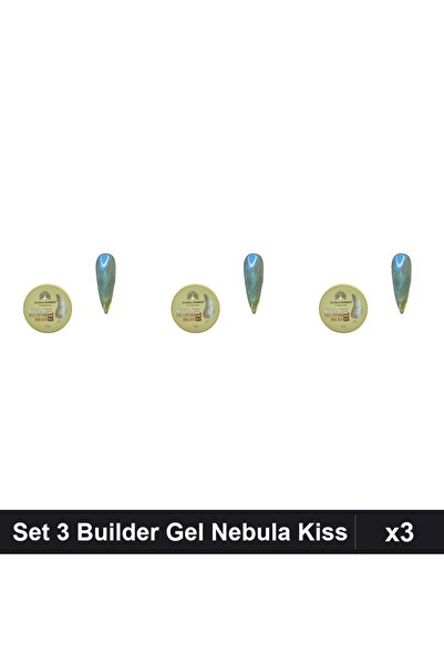 global fashion Set 3 Builder Gel Nebula Kiss Nr.02 15g, Constructie Unghii UV...