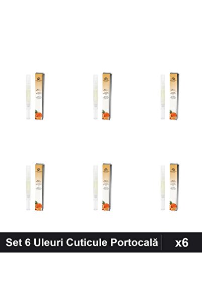 global fashion Set 6 Uleuri Cuticule Stilou Portocală, Îngrijire Unghii