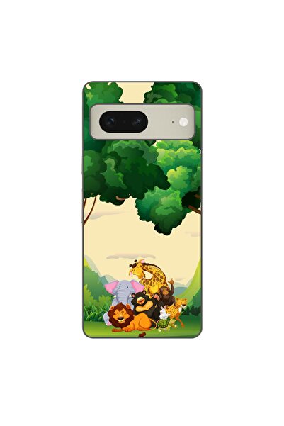 OEM Husa compatibila cu Google Pixel 7 Silicon Gel Tpu Model Jungla cu Animale