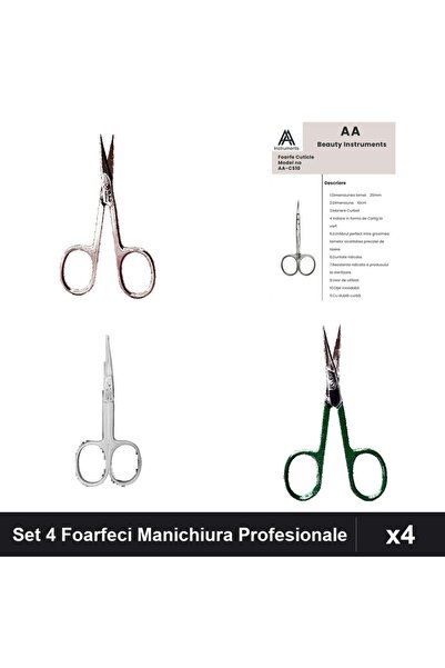 One Group Set 4 Foarfeci Profesionale Manichiura, Cuticule și Unghii, & AlAlzee