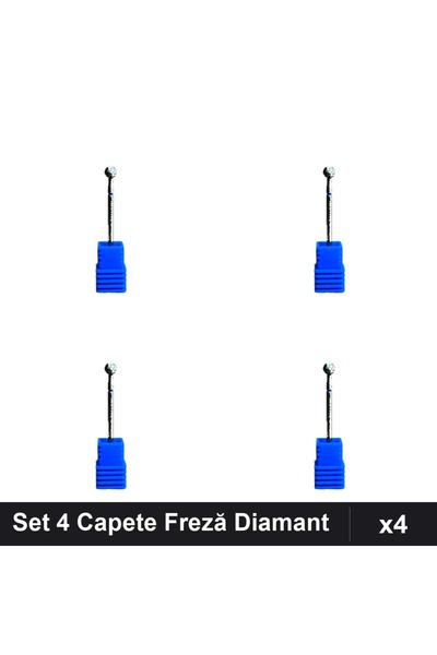 NAİLS Set 4 Capete Freză Diamant Unghii, Manichiură Profesională, Bit Freze