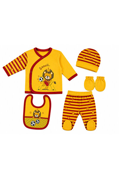 LUMY KIDS Newborn Baby Fan 5-Piece Bodysuit Set 100% Cotton
