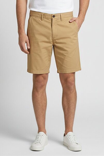 Tommy Hilfiger Men Regular Fit Solid Chino Shorts, Khaki