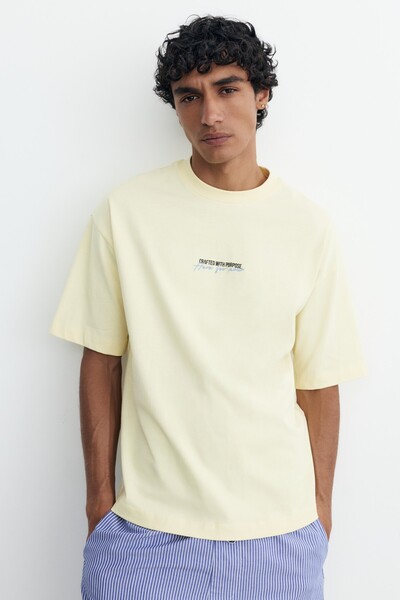 Pull & Bear İşlemeli oversize tişört