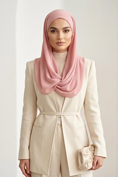 Aisha's Design شال شيفون قابل للربط مع بطانة قطنية ممشطة مضادة للانزلاق، PS-61