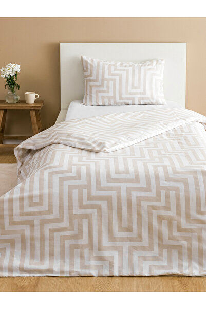 LC Waikiki Nevavm Striped Patterned Single Duvet Cover Set