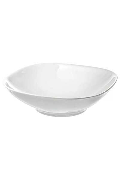 IKEA Vardera White Square Deep Plate 20X20 cm - Shock-Resistant Feldspar Porc...