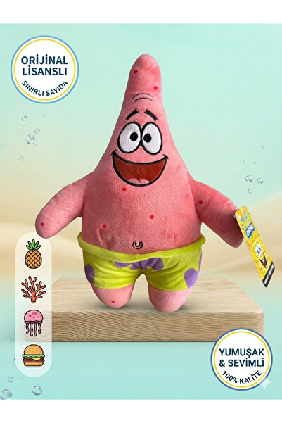 G-TUĞ OUTLET SpongeBob SquarePants Patrick Star Peluş Oyuncak - Orijinal Lisa...