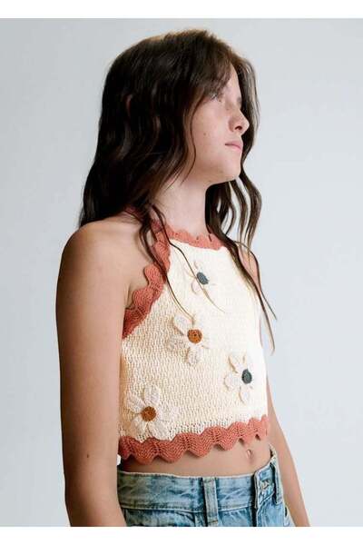 MAYORAL Strappy Knitted Blouse 8-14 Years Ecru