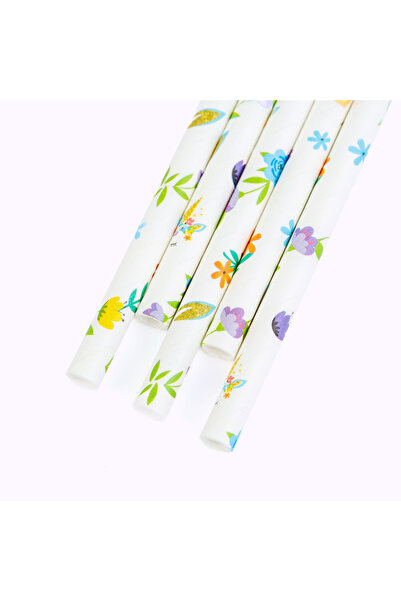 FAMİLY Paie hartie model floral 25 buc, 197 mm, , pentru bauturi, cocktail, p...